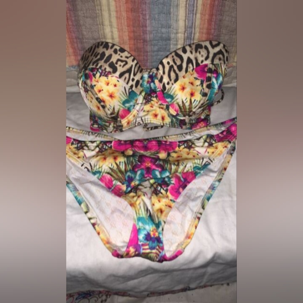 Victoria Secret Floral Leopard Bikini Swim